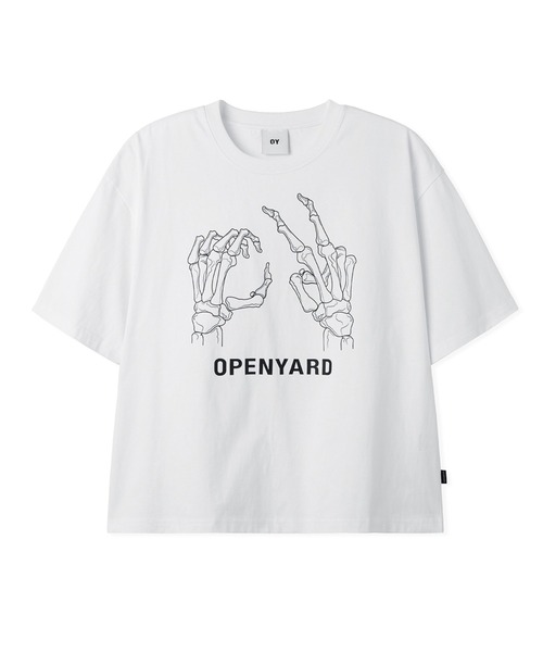 tシャツ 「OY/オーワイ」 BONE HAND CROPPED TEE/ボーンハンドクロップド半袖ティーシャツ レディース メンズ OY tシャツ 「OY/オーワイ」 BONE HAND CROPPED TEE/ボーン