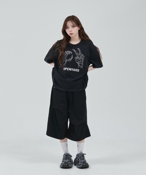 ★OY★BONE HAND CROPPED TEE - BLACK★正規品/韓国直送料込 OY tシャツ 「OY/オーワイ」 BONE HAND CROPPED TEE/ボーン