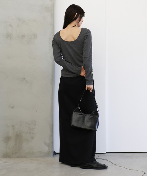 select MOCA（セレクトモカ） tシャツ バックオープンカップ付きロング