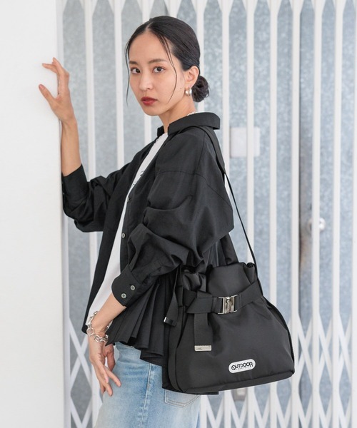 トートバッグ 「HEREIAM」OUTDOOR(アウトドア)別注/2WAYベルトトートバッグS レディースの画像