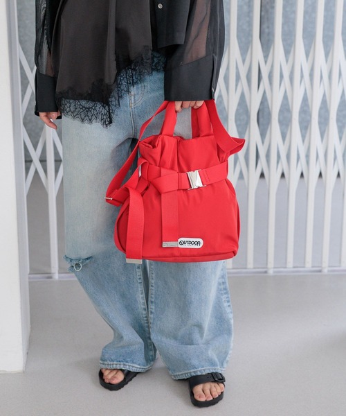 トートバッグ 「HEREIAM」OUTDOOR(アウトドア)別注/2WAYベルトトートバッグS レディースの画像
