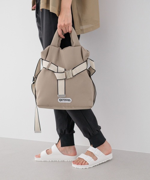 トートバッグ 「HEREIAM」OUTDOOR(アウトドア)別注/2WAYベルトトートバッグS レディースの画像
