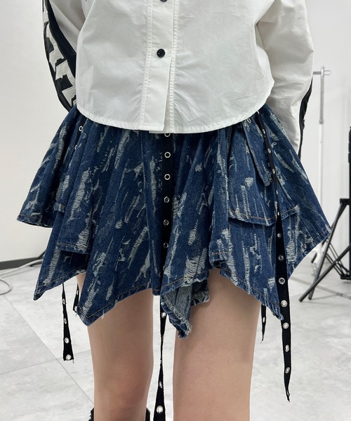 デニムスカート パンクデニムミニスカパン : ZOZOTOWN Yahoo!店 - 通販