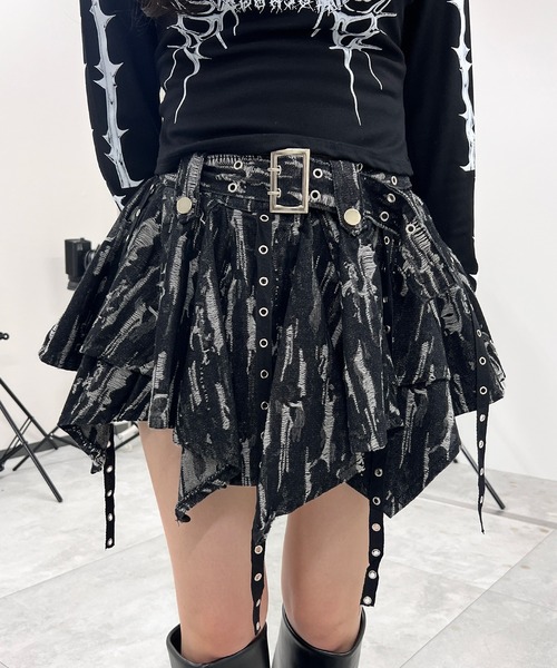 デニムスカート パンクデニムミニスカパン : ZOZOTOWN Yahoo!店 - 通販