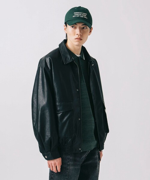 BEAMS HEART ブルゾン アウター クラシック フェイクレザー