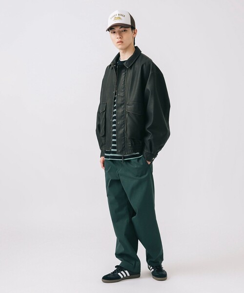 BEAMS HEART フェイクレザークラシックジャケット A2 フライト BEAMS HEART（ビームス ハート）フェイクレザー クラシック