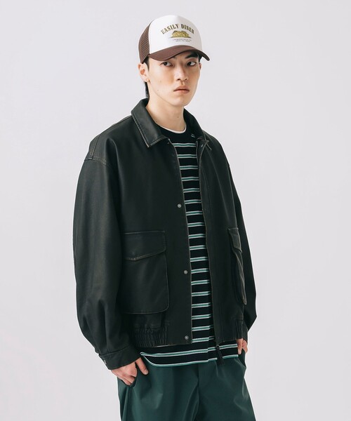 BEAMS HEART フェイクレザークラシックブルゾン BEAMS HEART（ビームス ハート）フェイクレザー クラシック