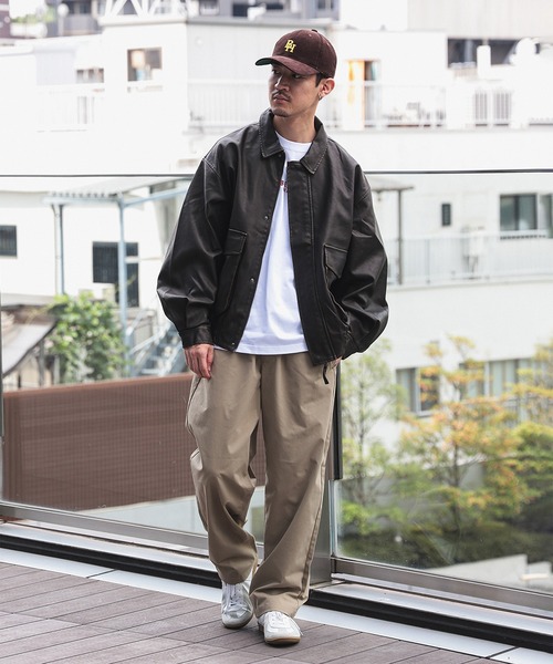 BEAMS HEART ブルゾン アウター クラシック フェイクレザー