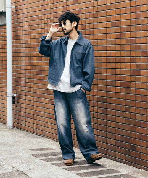 FREAK'S STORE ジーンズ ワイドシルエット ダメージ加工