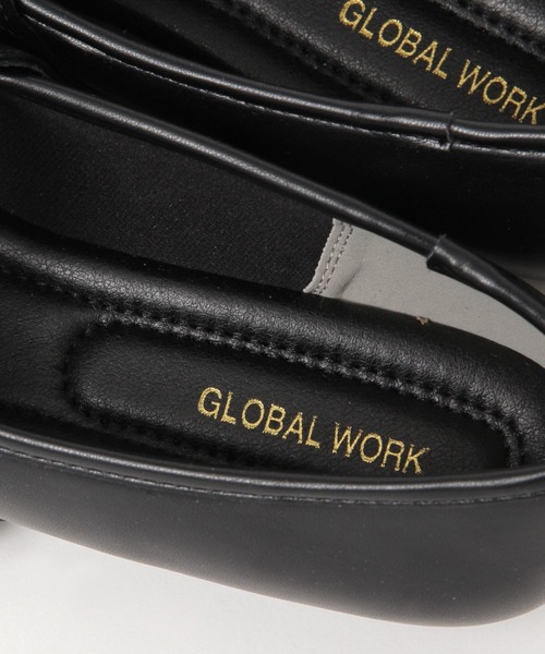並行輸入　ブラック GLOBAL WORK パンプス らくっションUカットパンプス/290987