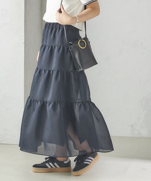 シップス（SHIPS）/オーガンジー ティアード スカート SHIPS（シップス） スカート オーガンジー ティアード スカート