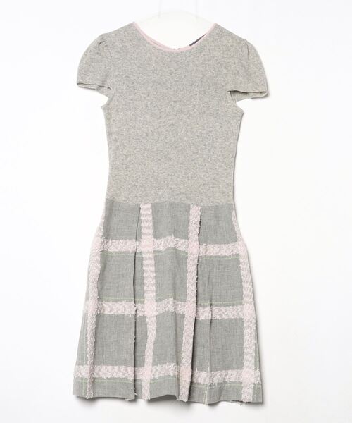 M'S GRACY 半袖ワンピース 38サイズ M'S GRACY 「M'S GRACY」 半袖ワンピース 38 グレー レディース