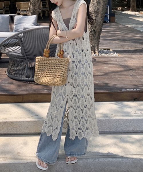 DAY CLOSET ベスト ジレ 夏 「ドラマ衣装提供」レディース 透け感ジオ