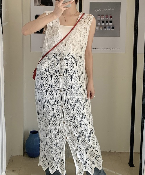 DAY CLOSET ベスト ジレ 夏 「ドラマ衣装提供」レディース 透け感ジオ