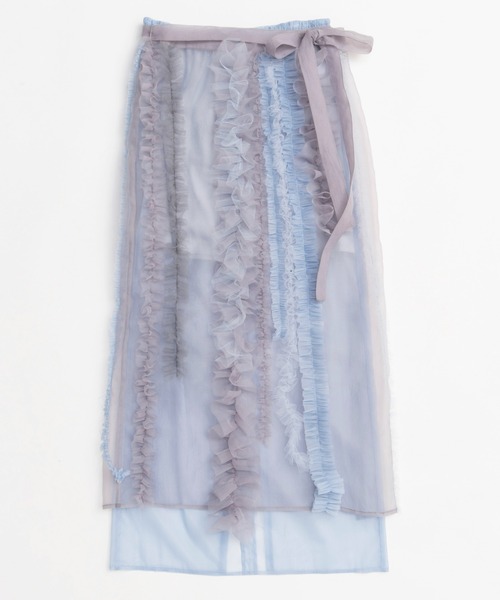 【SALE】MAISON SPECIAL シアースカート MAISON SPECIAL スカート Sheer Ruffle Skirt/シアーフリル