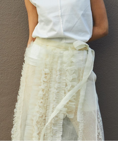 MAISON SPECIAL スカート Sheer Ruffle Skirt/シアーフリル