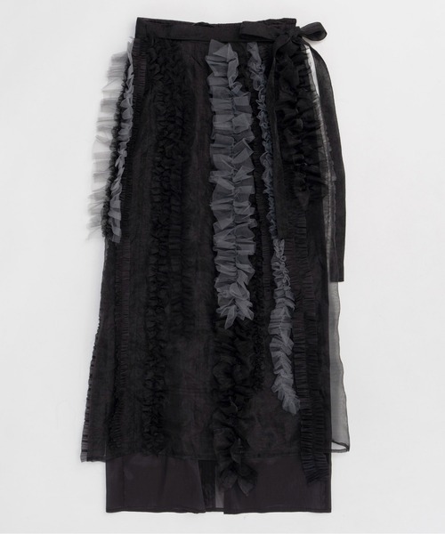 【SALE】MAISON SPECIAL シアースカート MAISON SPECIAL スカート Sheer Ruffle Skirt/シアーフリル