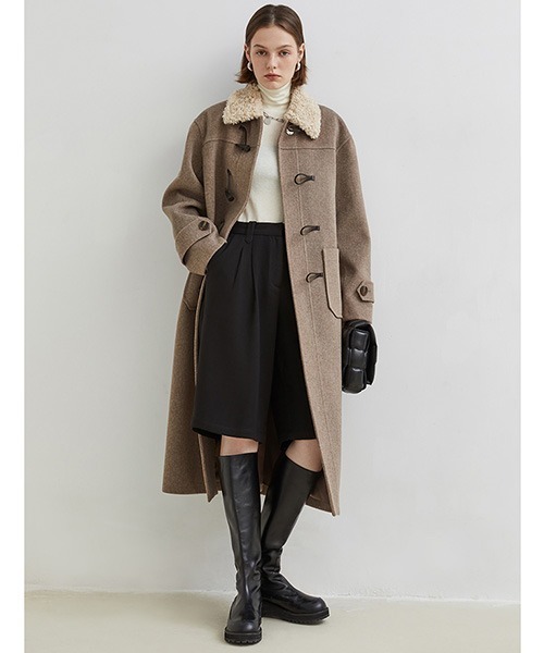 Fano Studios」 ダッフルコート S ライトブラウン レディース