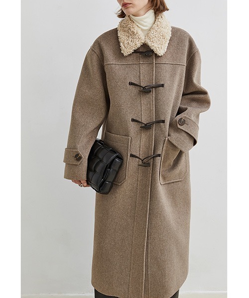 fano studios ダッフルコート　ムートンコート Fano Studios」 ダッフルコート S ライトブラウン レディース