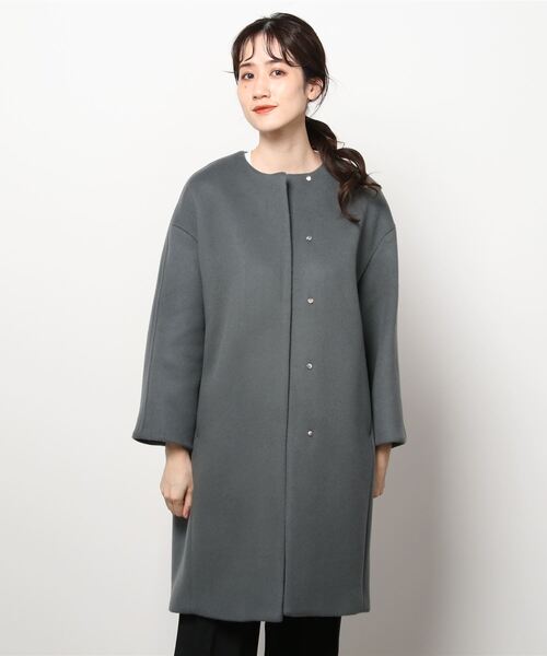qualité ノーカラーコート サイズ38 グレー SHIPS（シップス） ノーカラーコート 38 グレー レディース : ZOZOTOWN