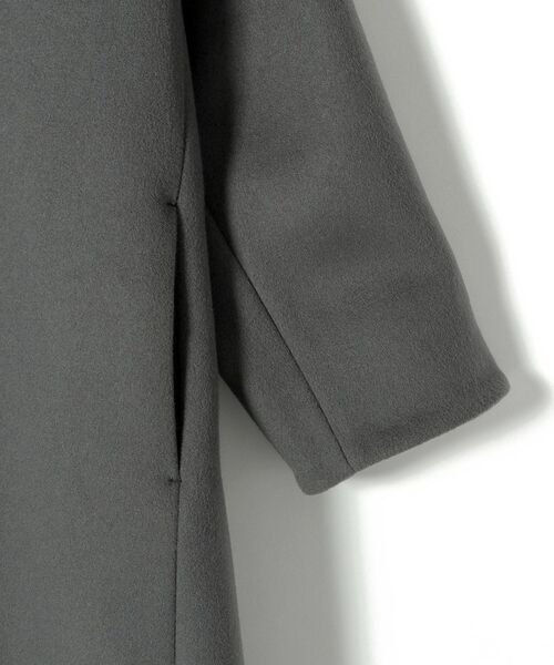 SHIPS（シップス） ノーカラーコート 38 グレー レディース : ZOZOTOWN