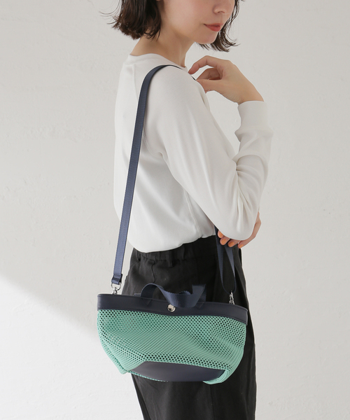   メッシュ ショルダーバッグ B.C STOCK（ベーセーストック） ショルダーバッグ バッグ バイカラー