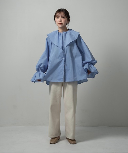 BIG COLLAR DRAWSTRING BLOUSE サイズ2 BIG COLLAR DRAWSTRING BLOUSE サイズ2