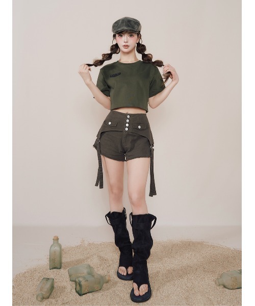 Darich(ダーリッチ) パンツ レイヤードツイルショートパンツ Darich(ダーリッチ) パンツ レイヤードツイルショートパンツ