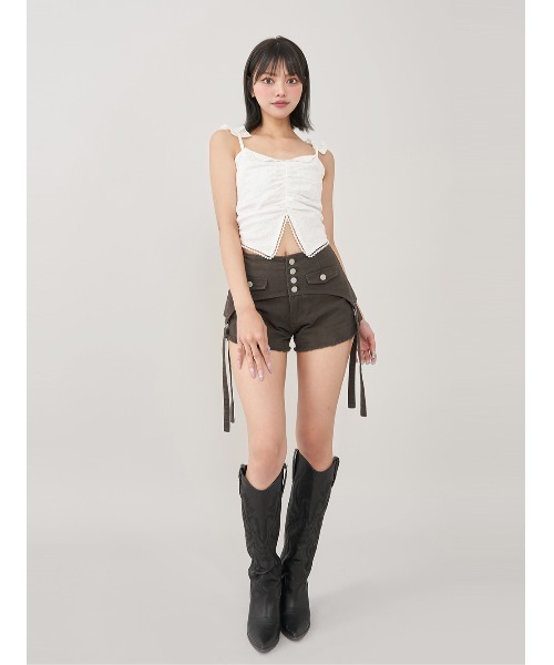 Darich パンツ レイヤードツイルショートパンツ レディース