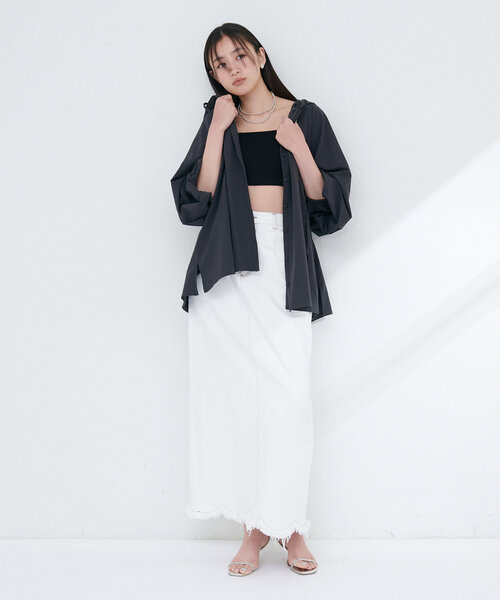 natural couture ラッシュガード 「WEB限定」フード付きラッシュ