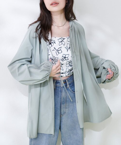 natural couture ラッシュガード 「WEB限定」フード付きラッシュ