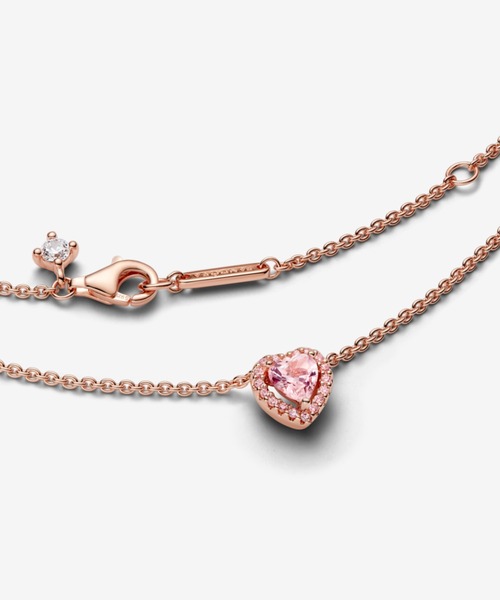 PANDORA（パンドラ） ネックレス ピンク ハート コリエ ネックレス