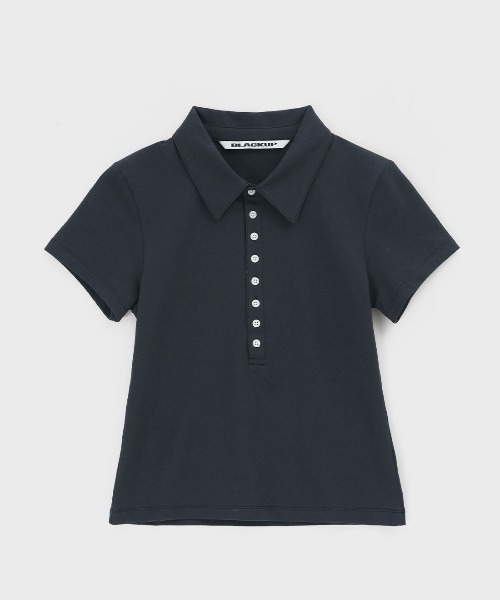 tシャツ 「MADE」 メルビンヘンリーネックカラー半袖Tシャツ レディース BLACKUP tシャツ 「MADE」 メルビンヘンリーネックカラー半袖T
