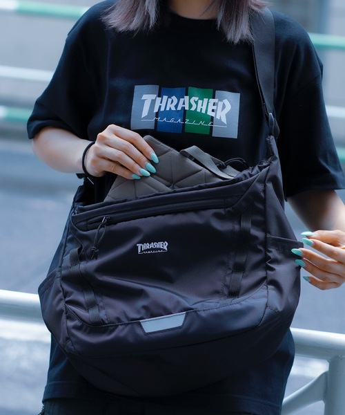 THRASHER　大容量ショルダーバッグ THRASHER スラッシャー ショルダーバッグ 大容量 a4 シンプル