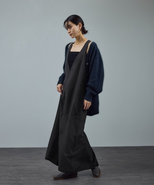 SALON adam et ropeシルクリネンジャンパースカート　ワンピース SALON adam et rope'（サロン アダム エ ロペ） ジャンパースカート