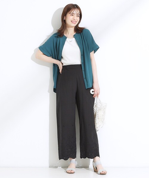 SHOO・LA・RUE（シューラルー） ワイドパンツ パンツ 「S-LL」華やかさ