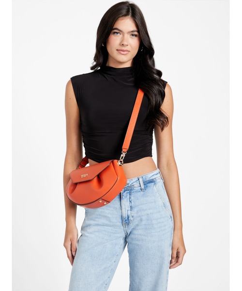 ショルダーバッグ・ポシェット Guess MIETTA G logo flap shoulder bag HO3A3A57 GUESS Eco Mietta Flap Shoulder Bag Latte Logo / Brown | Buy