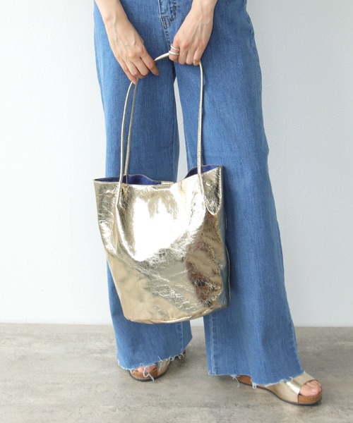 「cache cache」 トートバッグ FREE ゴールド レディース_画像9