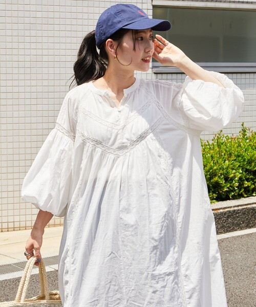 FREAK'S STORE（フリークスストア） 7分袖ワンピース MEDIUM オレンジ
