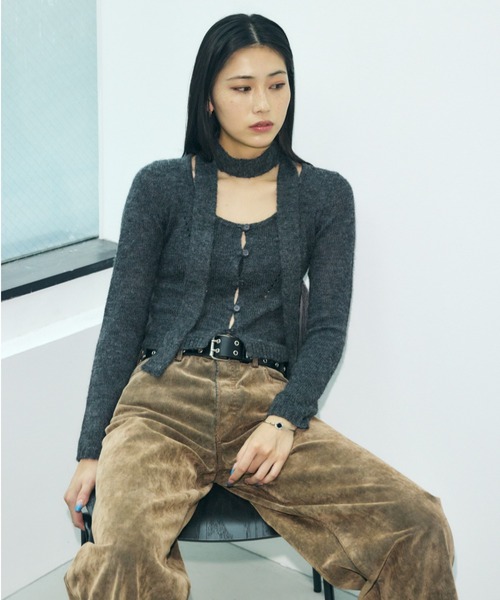 MOUSSY（マウジー） ニット セーター 「WEB限定カラー：ライトブルー