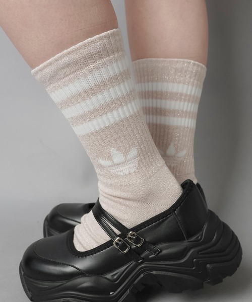 adidas（アディダス） 靴下 ラメ感が可愛い2足セット「adidas