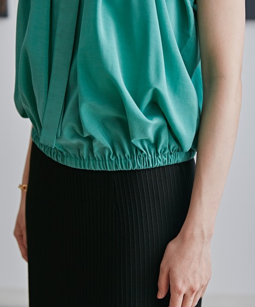 「NANO universe」 半袖ブラウス M グリーン レディース_画像8