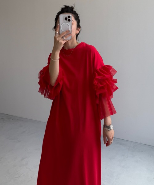 wee9s（ウィークス） 半袖ワンピース FREE ブラック レディース