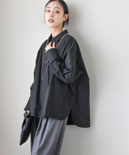 Lajour ブラウス シャツ 「日本製」オーバーサイズシャツ レディース