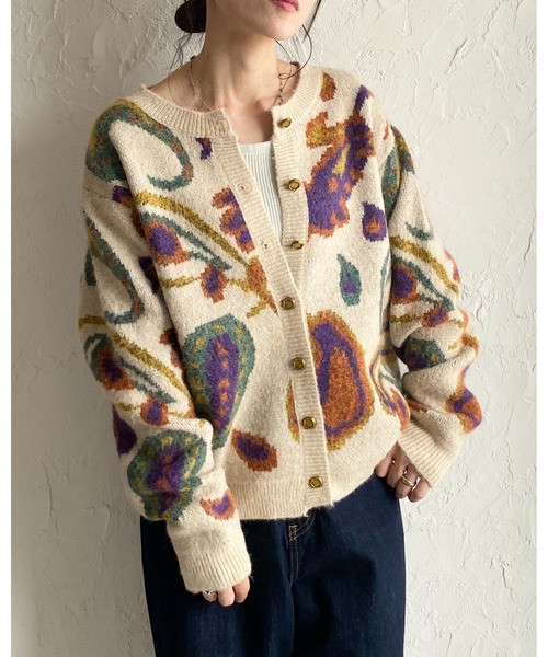 ❤️Sandro2020新作　ニット　カーディガン新品　　綺麗上品 She's Closet カーディガン ゴールドボタン配色ジャガードカラーニット