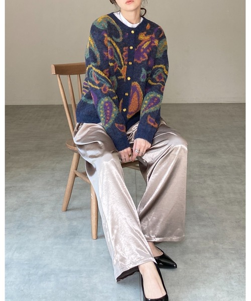 ❤️Sandro2020新作　ニット　カーディガン新品　　綺麗上品 She's Closet カーディガン ゴールドボタン配色ジャガードカラーニット