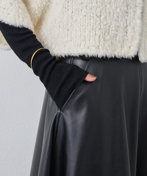 BEARDSLEY（ビアズリー） スカート フェイクレザーフレアスカート