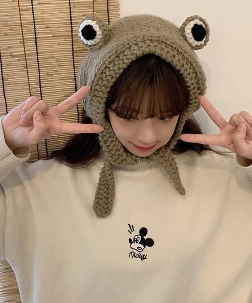 Mayree 耳当て イヤーマフ 「urge select」「アニマルシリーズ」カエル