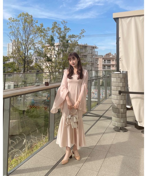 「muguet」 キャミソールワンピース FREE ピンクベージュ レディース_画像5