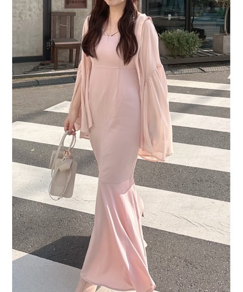 「muguet」 キャミソールワンピース FREE ピンクベージュ レディース_画像8